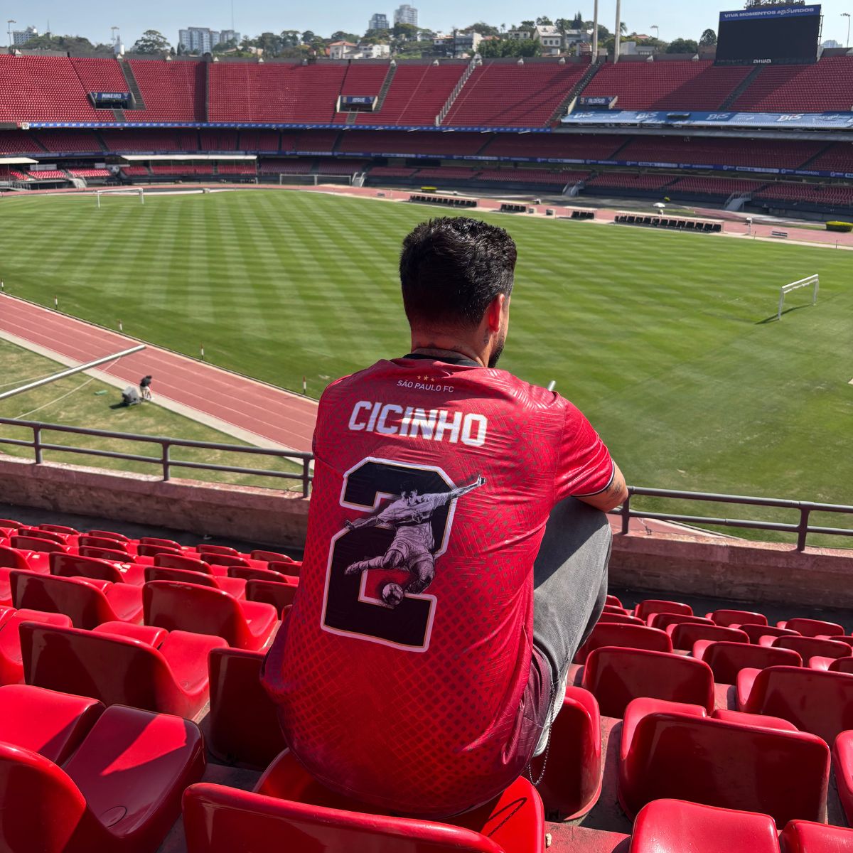 camisa oficial sao paulo cicinho 2005 vermelha